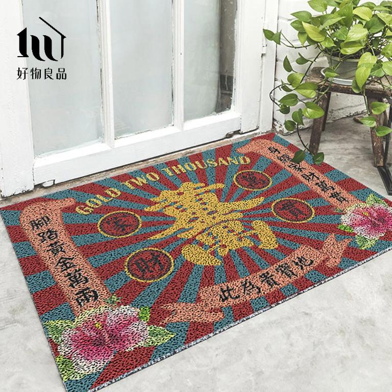 《黃金萬兩》長形款新日系風加大超長可剪裁玄關大門絲圈刮泥墊