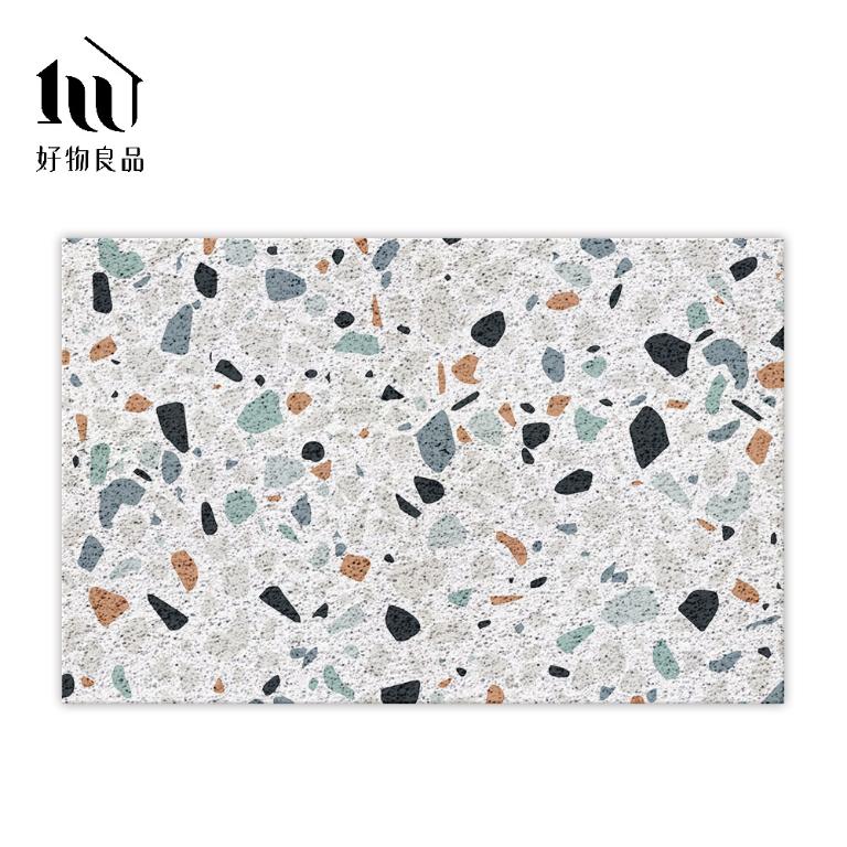 藝術系列《水磨石》獨家設計大尺寸可剪裁玄關大門絲圈刮泥墊