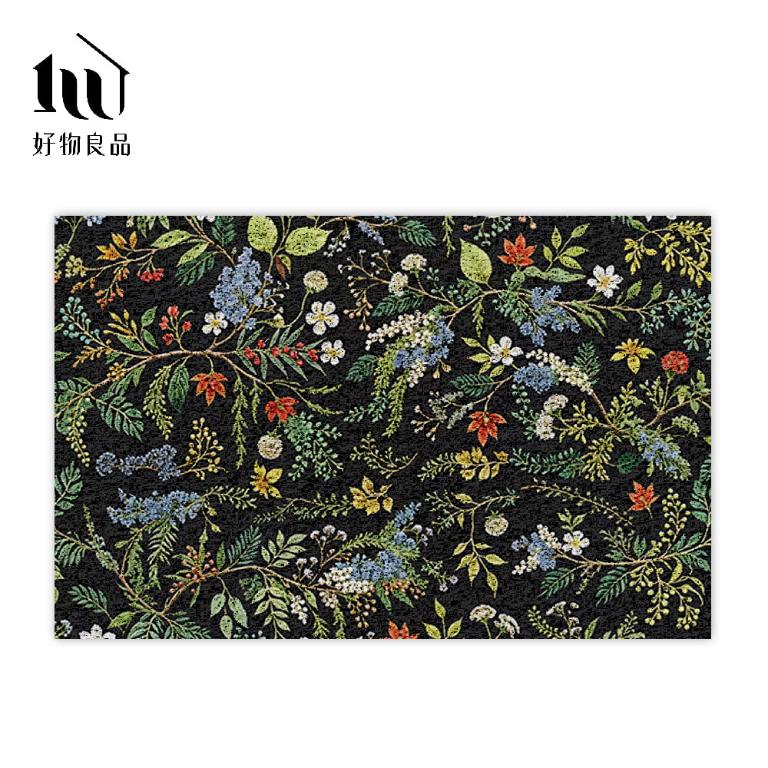 花卉系列《繁花秘境》獨家設計大尺寸可剪裁玄關大門絲圈刮泥墊
