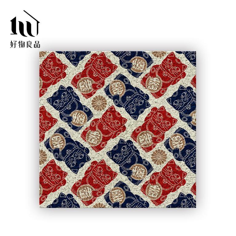 快樂祈福系列《光明招財》獨家設計大尺寸可剪裁玄關大門絲圈刮泥墊