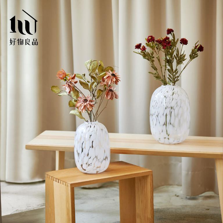 手工製作白玉石紋藝術光影花瓶