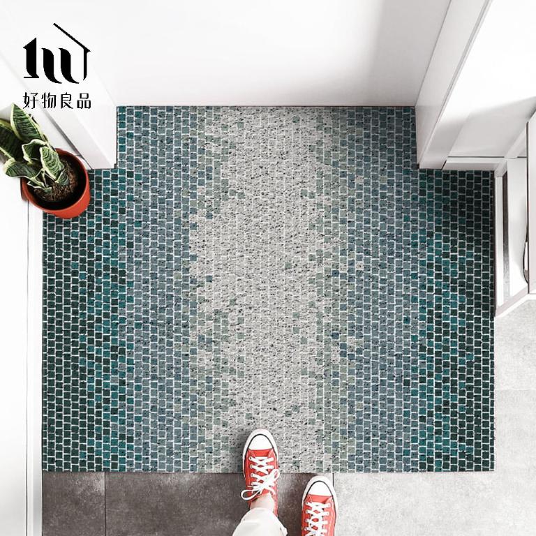 藝術系列《海洋印象》獨家設計大尺寸可剪裁玄關大門絲圈刮泥墊