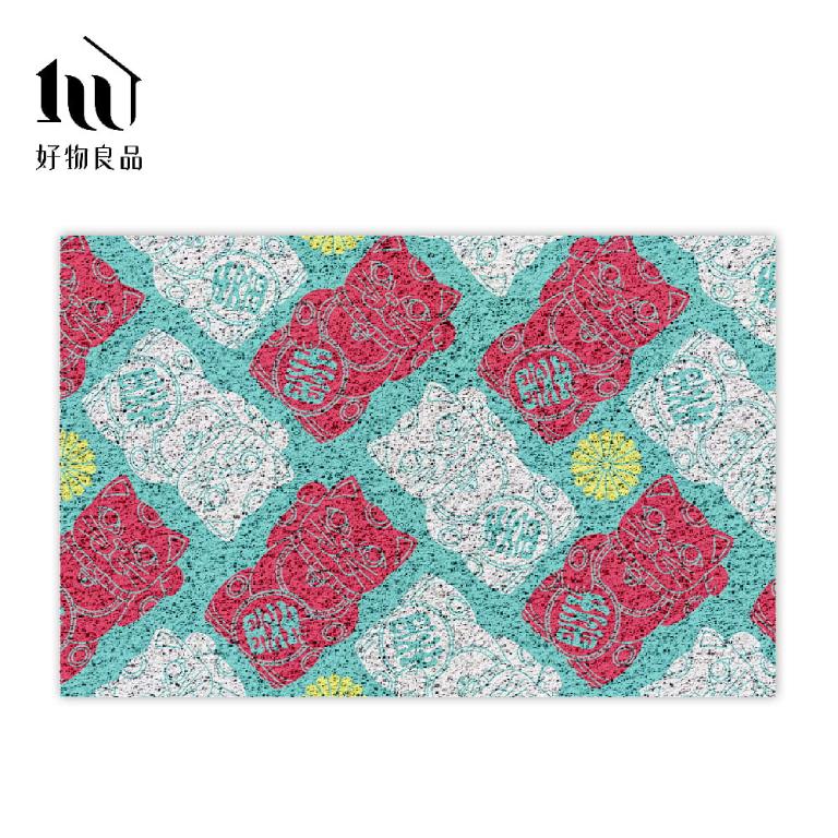 快樂祈福系列《任性取財》獨家設計大尺寸可剪裁玄關大門絲圈刮泥墊