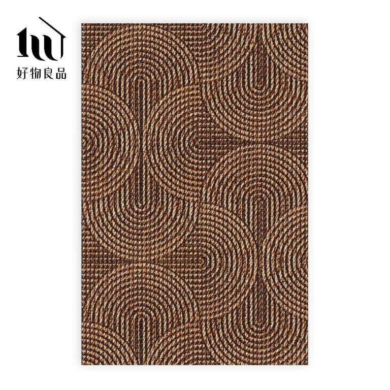 藝術系列《幾何編織》獨家設計大尺寸可剪裁玄關大門絲圈刮泥墊