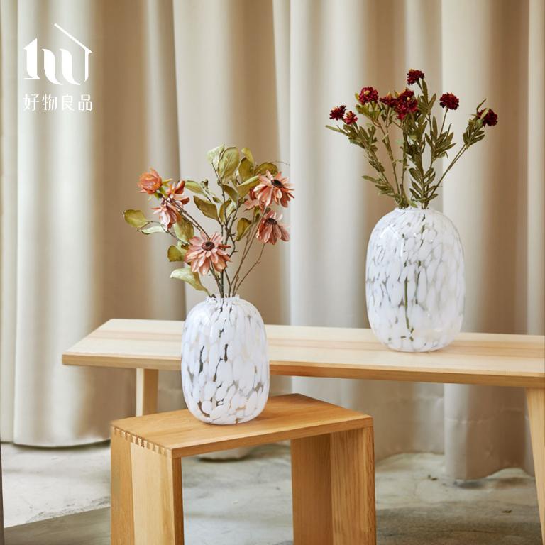 手工製作白玉石紋藝術光影花瓶