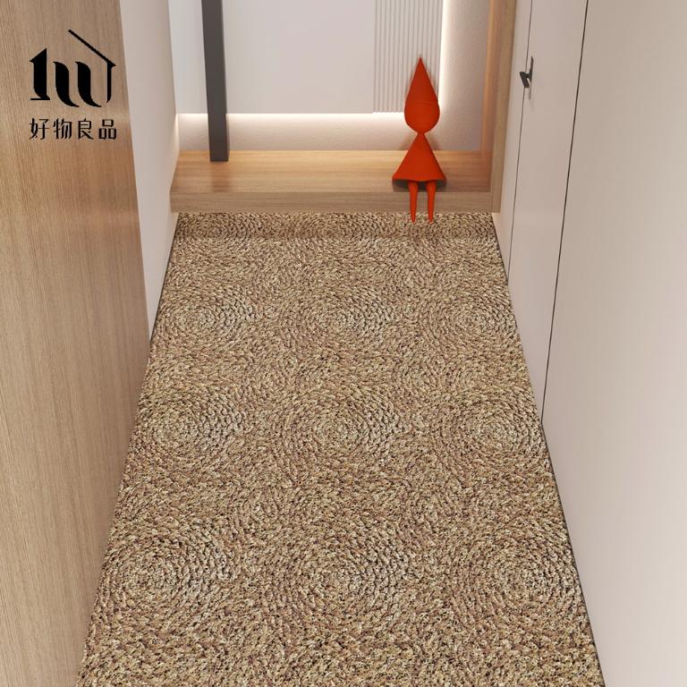 藝術系列《金色稻穗》獨家設計大尺寸可剪裁玄關大門絲圈刮泥墊