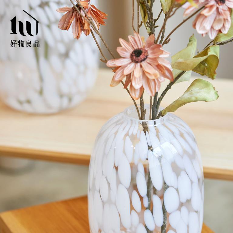 手工製作白玉石紋藝術光影花瓶