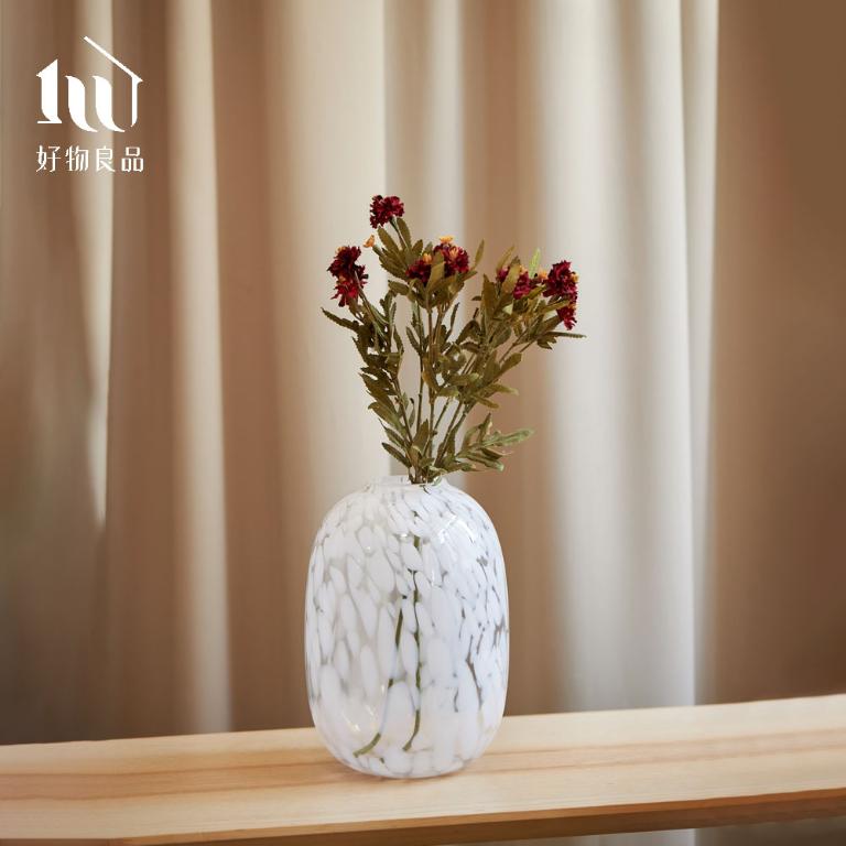 手工製作白玉石紋藝術光影花瓶