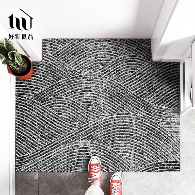 藝術系列《枯山水》獨家設計大尺寸可剪裁玄關大門絲圈刮泥墊