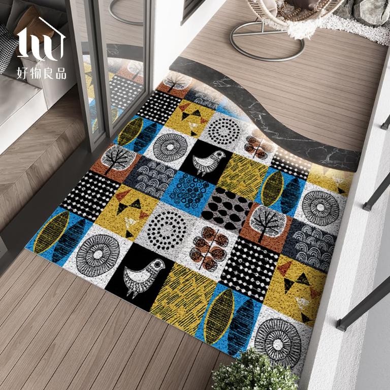 森林系列《自然森林》日本居家大尺寸可剪裁玄關大門絲圈刮泥墊