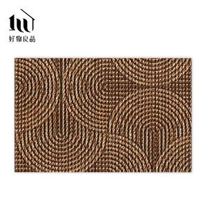 藝術系列《幾何編織》獨家設計大尺寸可剪裁玄關大門絲圈刮泥墊