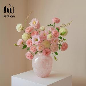 高質感繽紛手工藝術紋理漸變染色玻璃花瓶