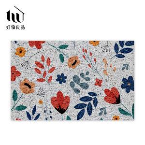 森林系列《幸福花卉》獨家設計大尺寸可剪裁玄關大門絲圈刮泥墊