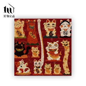 快樂祈福系列《喜氣黃金屋》獨家設計大尺寸可剪裁玄關大門絲圈刮泥墊