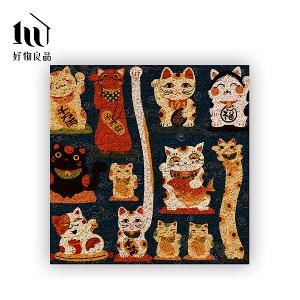 快樂祈福系列《富貴招財屋》獨家設計大尺寸可剪裁玄關大門絲圈刮泥墊