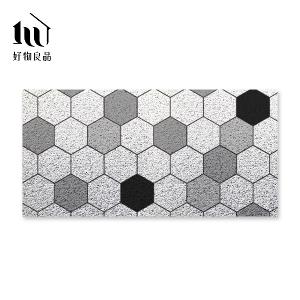 藝術系列《六角蜂巢》北歐宜家風大尺寸可剪裁玄關大門絲圈刮泥墊