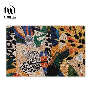 森林系列《彩繪叢林》獨家設計大尺寸可剪裁玄關大門絲圈刮泥墊