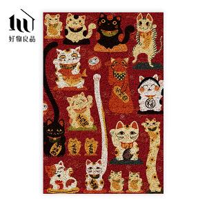 快樂祈福系列《喜氣黃金屋》獨家設計大尺寸可剪裁玄關大門絲圈刮泥墊