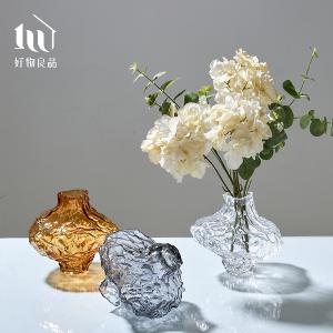 北歐透明感不規則岩石裝飾藝術花瓶