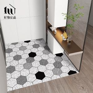 藝術系列《六角蜂巢》北歐宜家風大尺寸可剪裁玄關大門絲圈刮泥墊