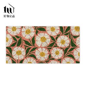花卉系列《春日花語》獨家設計大尺寸可剪裁玄關大門絲圈刮泥墊