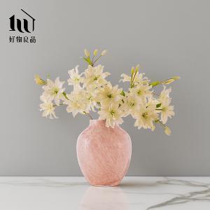 高質感繽紛手工藝術紋理漸變染色玻璃花瓶