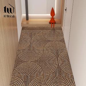 藝術系列《幾何編織》獨家設計大尺寸可剪裁玄關大門絲圈刮泥墊