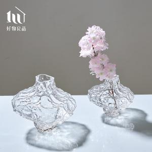 北歐透明感不規則岩石裝飾藝術花瓶
