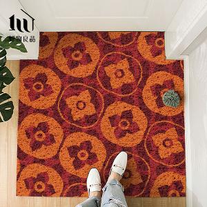 快樂系列《好柿花生》獨家設計過年新春開運加大超長可剪裁玄關大門絲圈刮泥墊