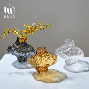 北歐透明感不規則岩石裝飾藝術花瓶