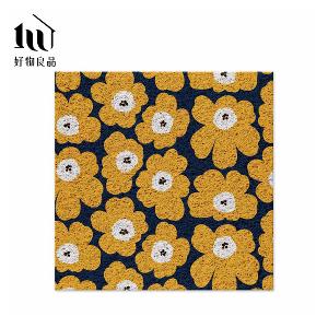 森林系列《黃色花語》獨家設計大尺寸可剪裁玄關大門絲圈刮泥墊