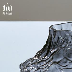 北歐透明感不規則岩石裝飾藝術花瓶