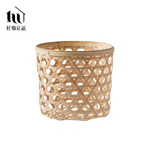 質樸復古手工藤編落地式植栽花籃置物籃