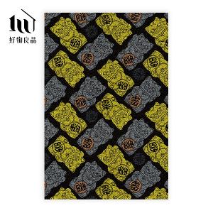 快樂祈福系列《黑系斂財》獨家設計大尺寸可剪裁玄關大門絲圈刮泥墊