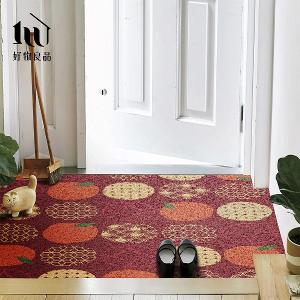 快樂系列《開門大桔》獨家設計過年新春開運加大超長可剪裁玄關大門絲圈刮泥墊