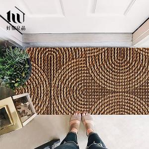 藝術系列《幾何編織》獨家設計大尺寸可剪裁玄關大門絲圈刮泥墊