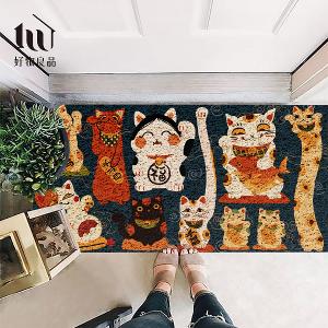 快樂祈福系列《富貴招財屋》獨家設計大尺寸可剪裁玄關大門絲圈刮泥墊