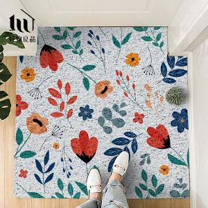 森林系列《幸福花卉》獨家設計大尺寸可剪裁玄關大門絲圈刮泥墊