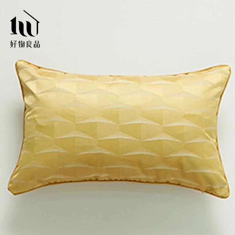 長形_奢華絲滑金邊幾何提花抱枕套｜立體金邊包邊 隱形拉鍊 耐磨不起球