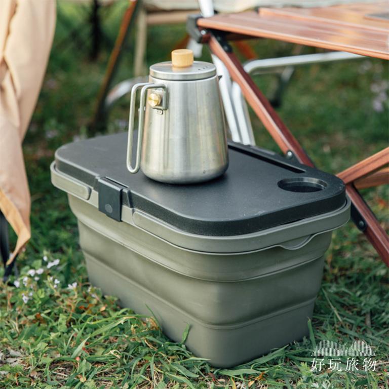 戶外野餐籃露營折疊收納籃野餐桌