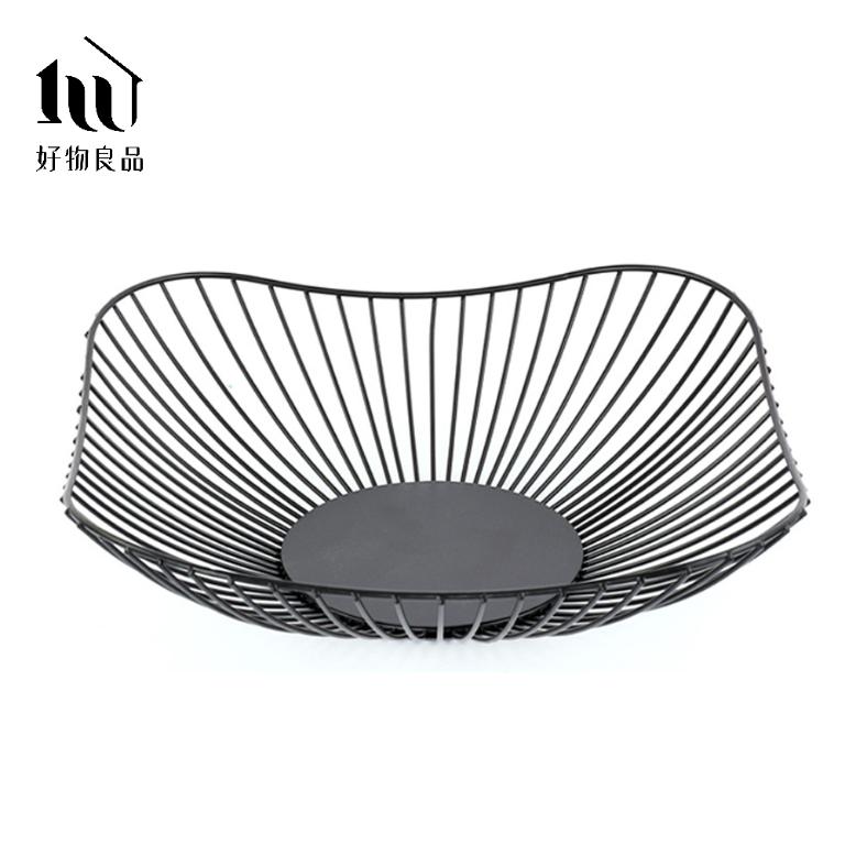 《花邊形矮款》客廳裝飾藝術金屬鏤空收納置物零食水果網籃