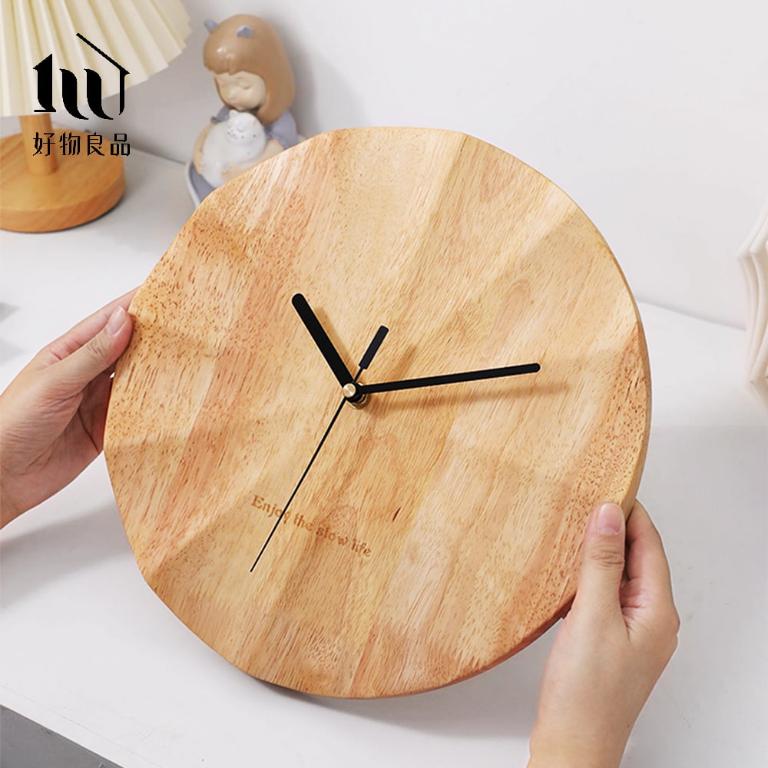 日本簡約高質感實木時鐘(2款任選)