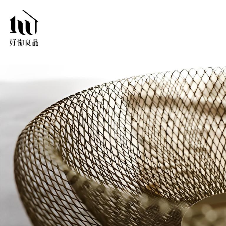《雙層網狀》客廳裝飾藝術金屬鏤空收納置物零食水果網籃