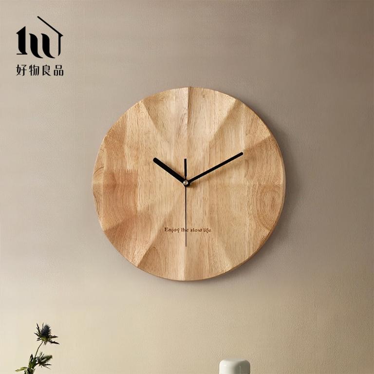 日本簡約高質感實木時鐘(2款任選)