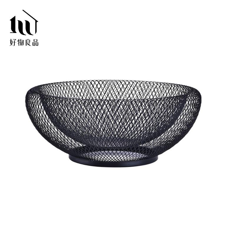 《雙層網狀》客廳裝飾藝術金屬鏤空收納置物零食水果網籃