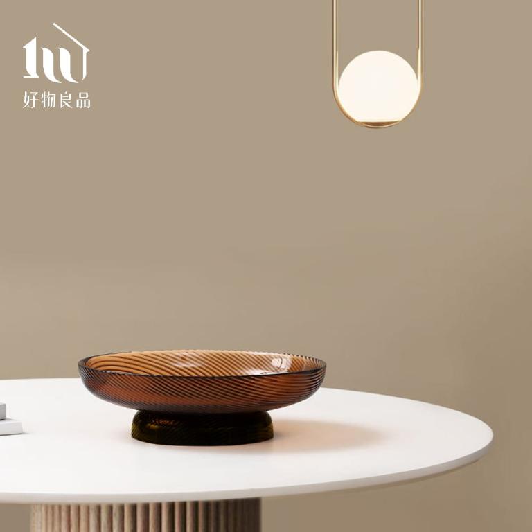 北歐撞色玻璃果盤零食擺盤(3色任選)