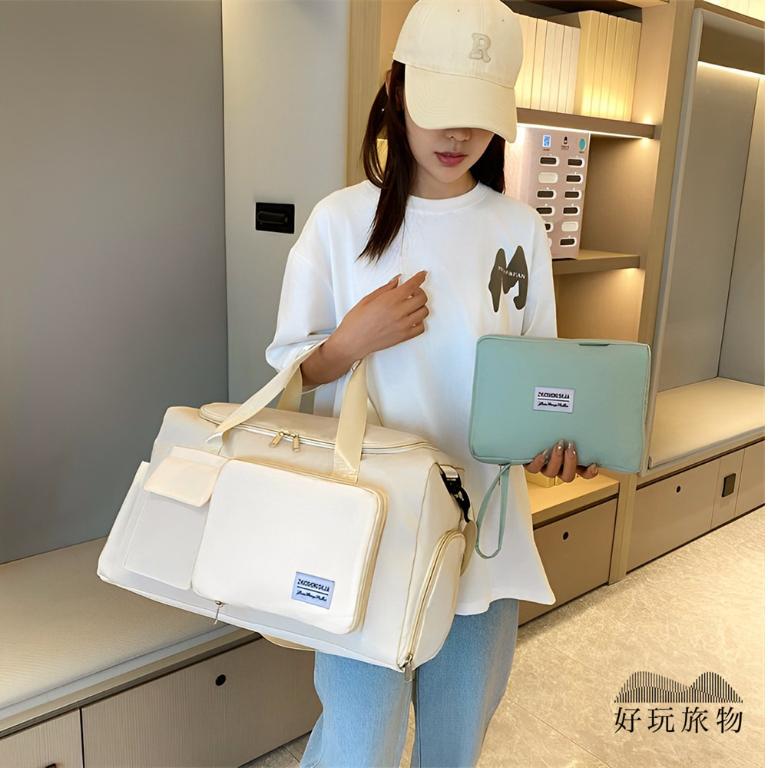 摺疊收納旅行包乾濕分離大容量(5色任選)