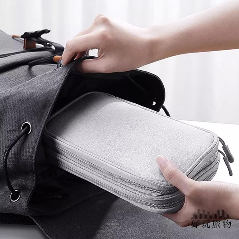 二入組_旅行專用防撞耐壓充電器電線專用收納包