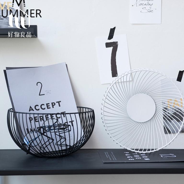 《經典圓盆》客廳裝飾藝術金屬鏤空收納置物零食水果網籃