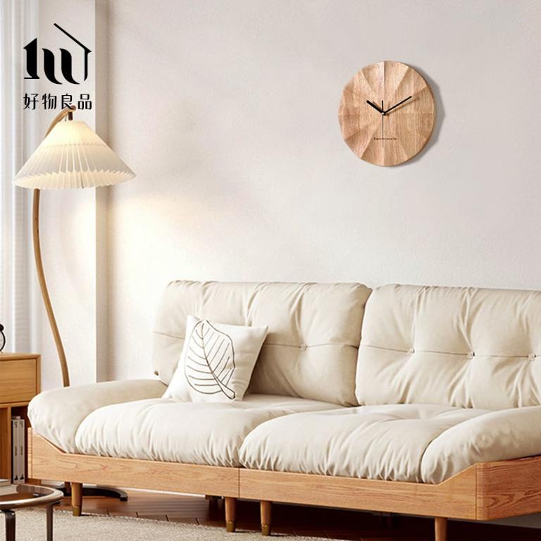 日本簡約高質感實木時鐘(2款任選)